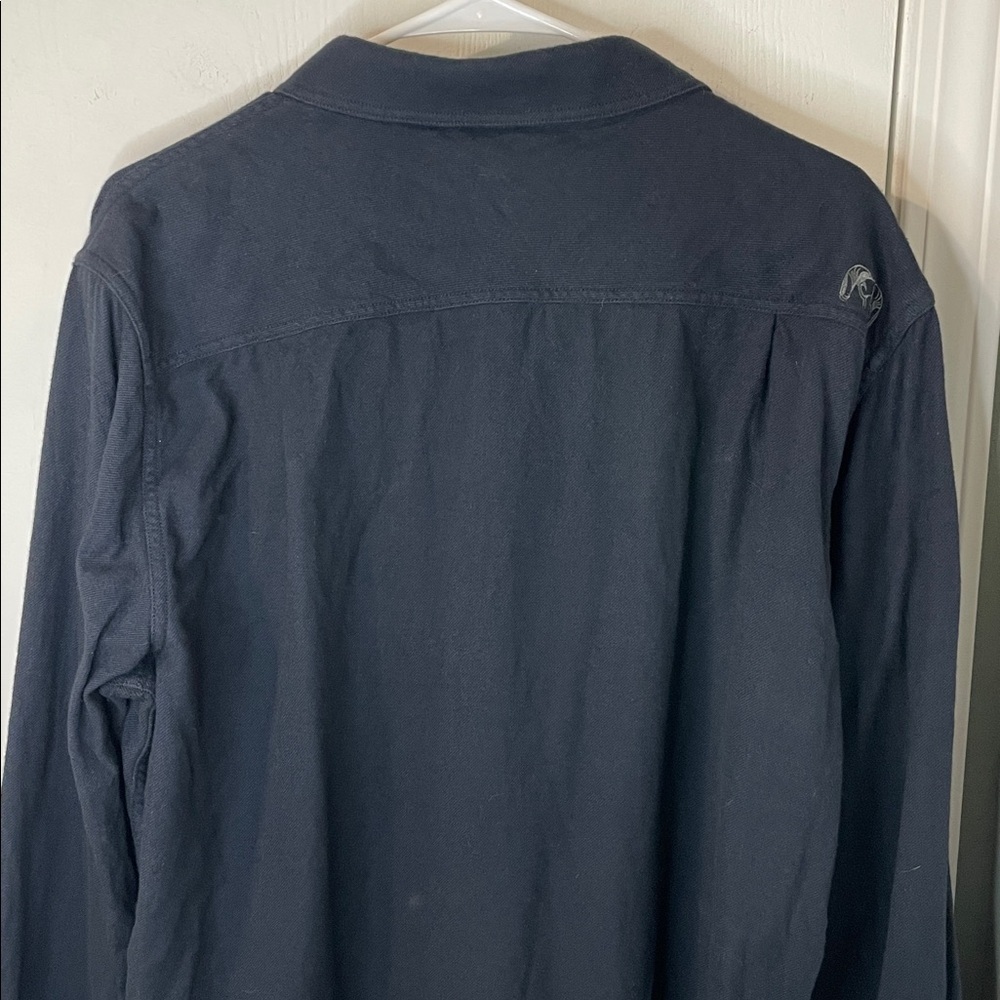 KUIU Navy Men’s Like New Wool Cotton Blend Button-Up Long Sleeve Textured Large - Picture 9 of 12